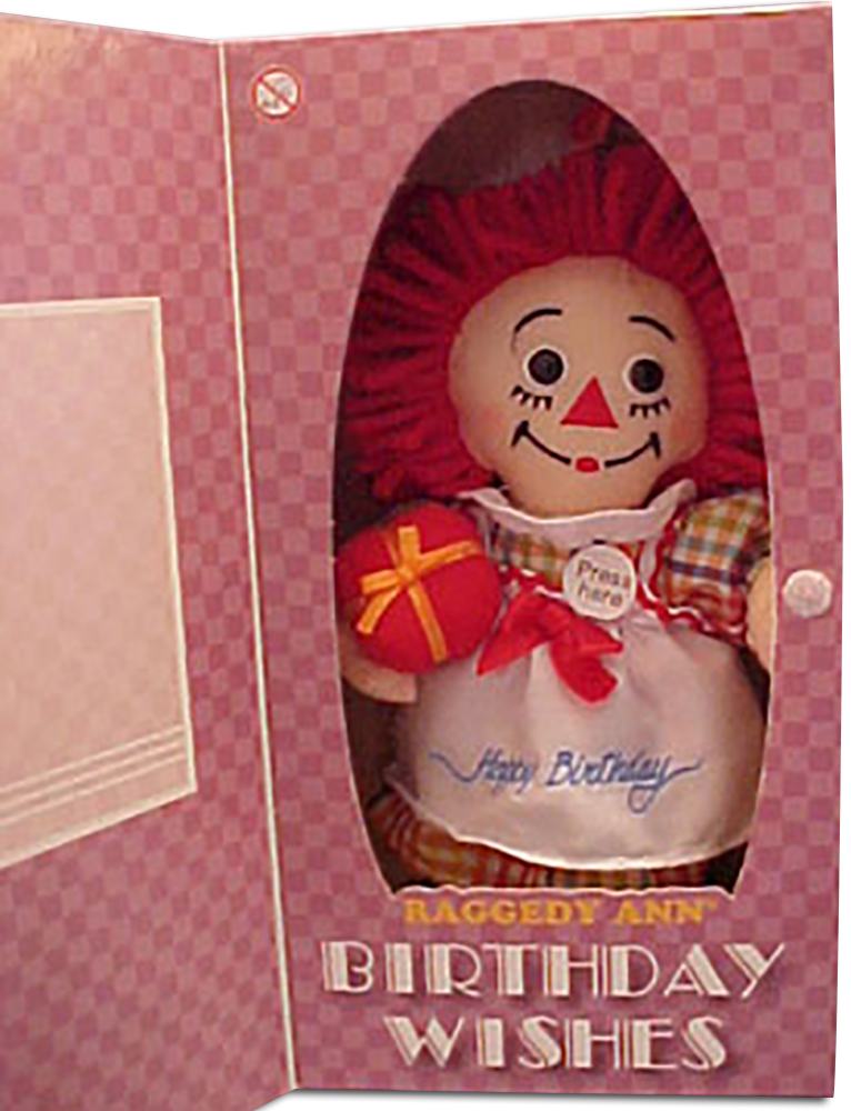 Raggedy Ann and Andy are dressed and ready to celebrate a Birthday in these Rag dolls Birthday editions!