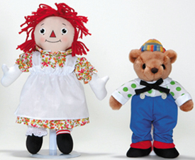 Raggedy Ann and Andy Storybook dolls are limited edition and come with certificates of authenticity. Choose from Andy Goes Sailing to the Magic Pebble.