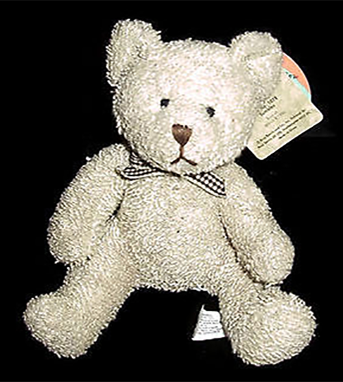 Russ Berrie's Home Buddies are teddy bears too! These adorable teddy bears come in several colors and have a date of birth on their tags perfect for small hands to hold and machine washable!