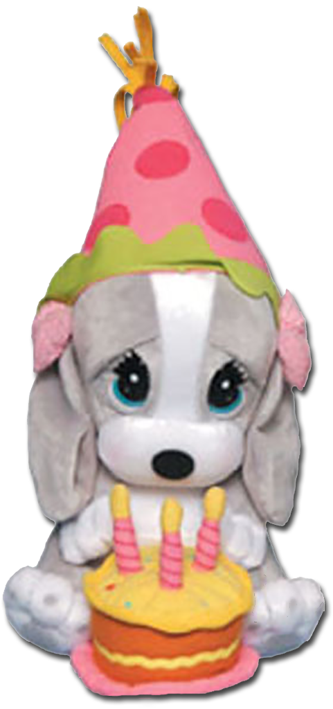 Sad Sam and Honey Basset Hounds are dressed up in their Birthday Hats and party finest as these adorable cuddly soft plush stuffed animals.