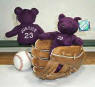 Salvino's Bamm Beanos Bean Bag Plush Teddy Bear 1998 Opening Day David Justice