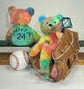 Salvino's Bamm Beanos Bean Bag Plush Teddy Bear 1998 Opening Day Ken Griffey Jr.