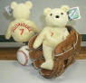 Salvino's Bamm Beanos Bean Bag Plush Teddy Bear 1998 Opening Day Ivan Rodriguez