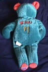 the back of the salvino's bammer bean bag plush miami dolphins teddy bear