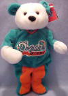 Salvino's Bammers Bean Bag Plush Teddy Bear Miami Dolphins