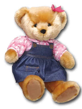 Blue Jean Teddy's Blossom Plush Bear