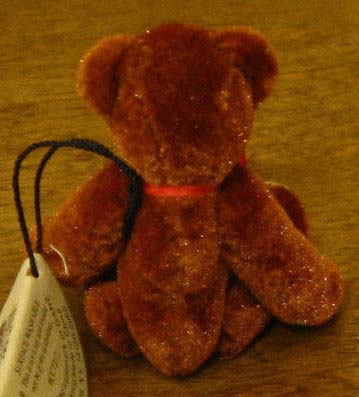 Ganz Cottage Collectibles Miniatures Rusty Teddy Bear with Red Bow Ganz Cottage Collectibles Miniatures Rusty Teddy Bear with Red Bow