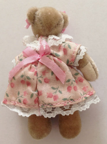 Ganz Cottage Collectibles Miniatures Becky Teddy Bear in Pink Dress Ganz Cottage Collectibles Miniatures Becky Teddy Bear in Pink Dress