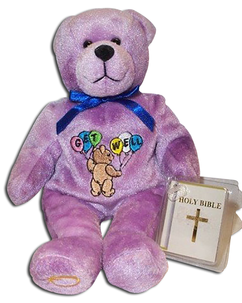 We carry a wide selection of Holy Bears including Teddy Bears to give Get Well Wishes for a special someone!