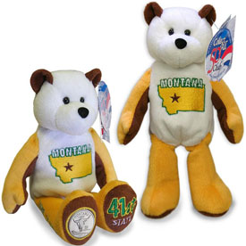 Find the State Quarter Teddy Bears released in 2007: Montana, Washington, Idaho, Wyoming, Utah.