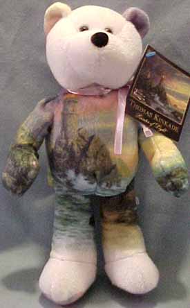 Thomas Kinkade 'Rock of Salvation' Teddy Bear Thomas Kinkade 'Rock of Salvation' Teddy Bear
- 1st bear in the series
- The Kinkade Bear has colorful images from Thomas Kinkade's 'Rock of Salvation' work of art.