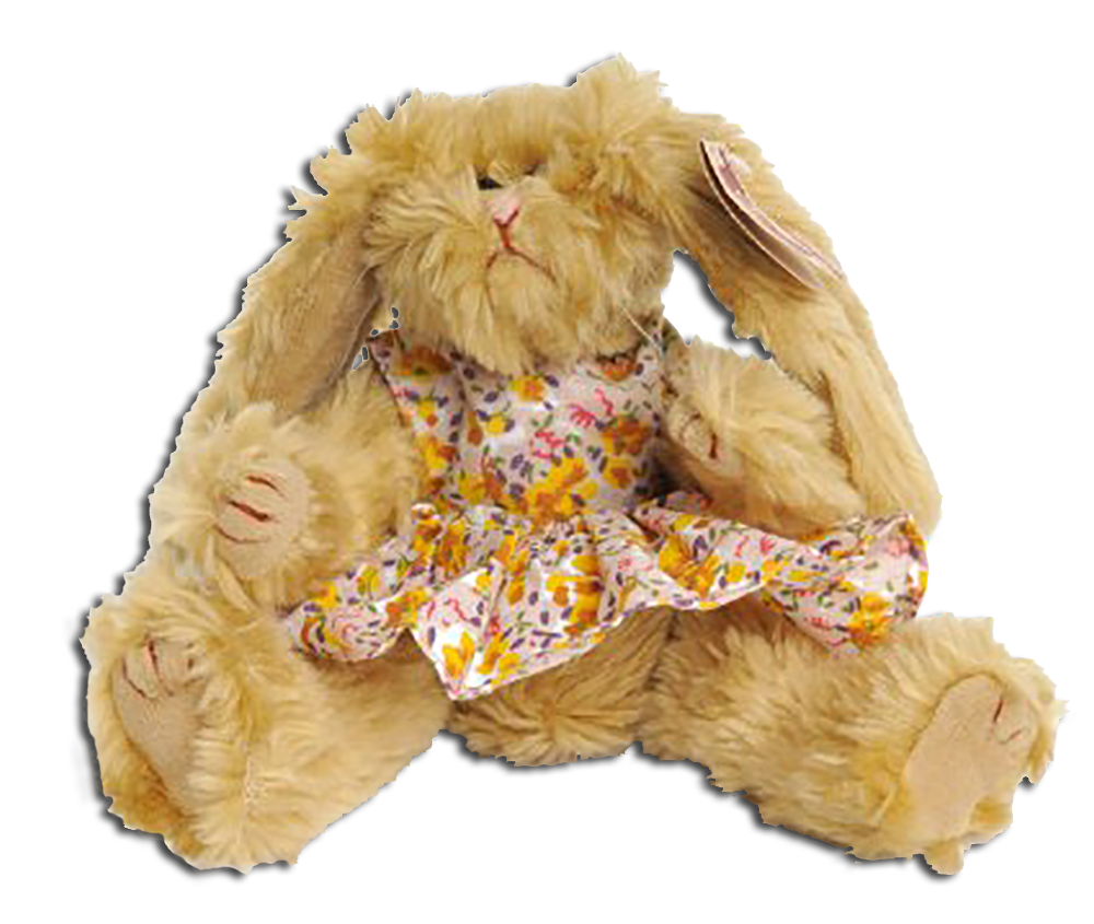 TY Collectibles Shelby the Rabbit in Flower Dress Stuffed Animal Plush Toy  - 8 inches tall