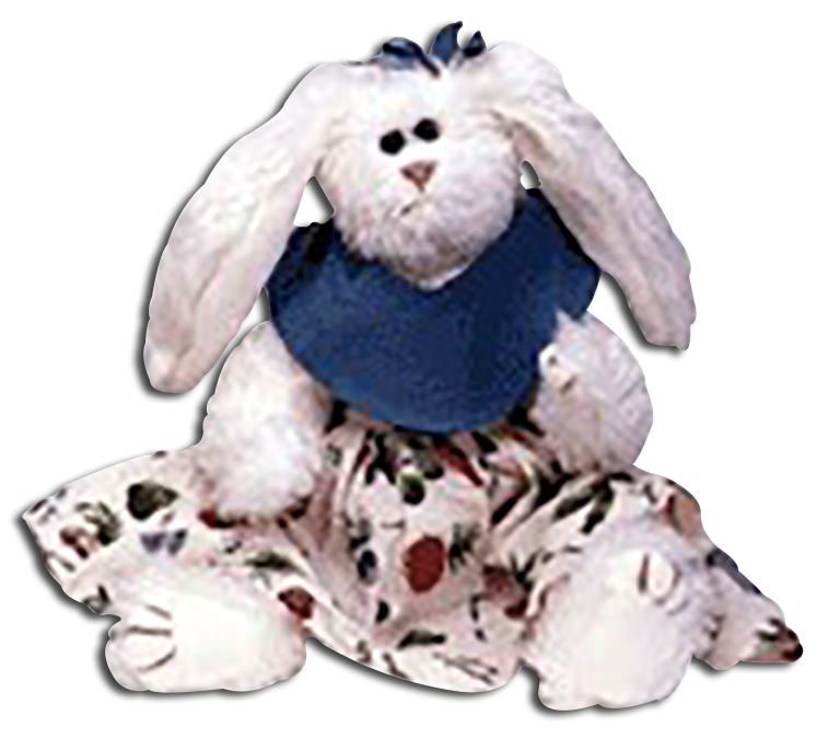 TY Attic Treasure Bloom Bunny Rabbit Stuffed Animal TY Attic Treasure Bloom Bunny Rabbit Stuffed Animal
- introduced on 1/1/98 and retired on 5/1/98
- Fully jointed plush white bunny rabbit. She wears a floral print dress with large collar.