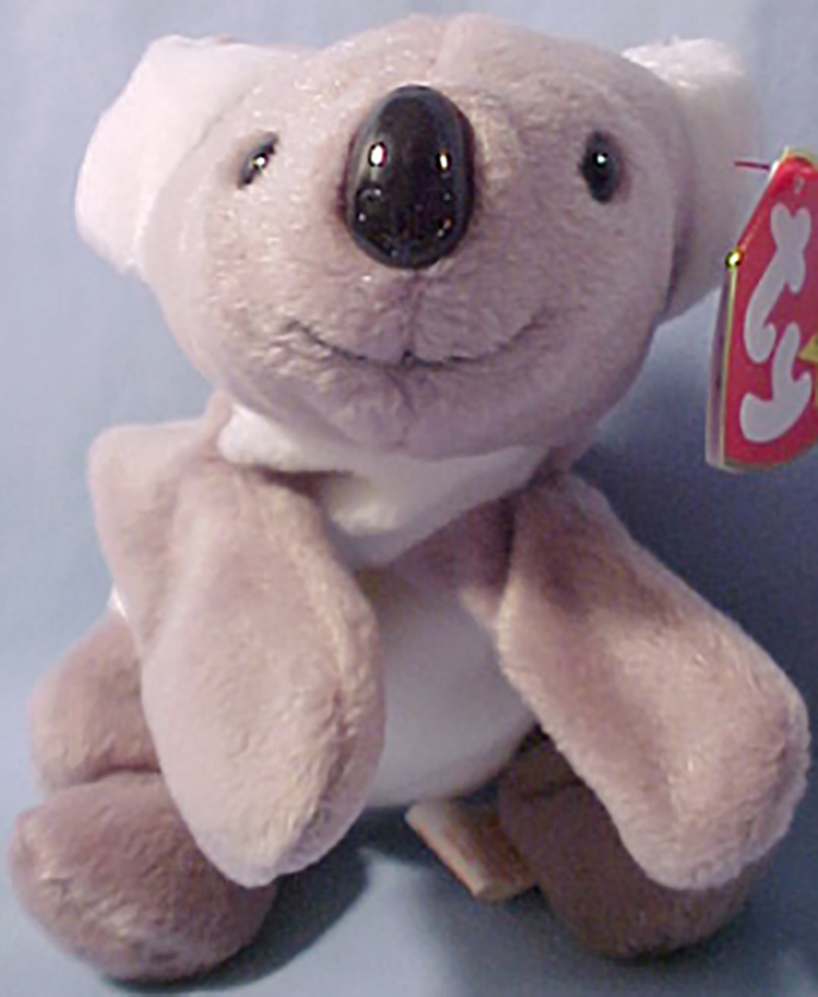 TY Beanie Babies Mel the Koala Stuffed Animal TY Beanie Babies Mel the Koala Stuffed Animal
- Introduced 1/1/97 retired 3/31/99
- Birth 1/15/96
- Poem: "How do you name a Koala bear? It's rather tough, I do declare! It confuses me, I get into a funk, I'll name him Mel after my favorite hunk! "