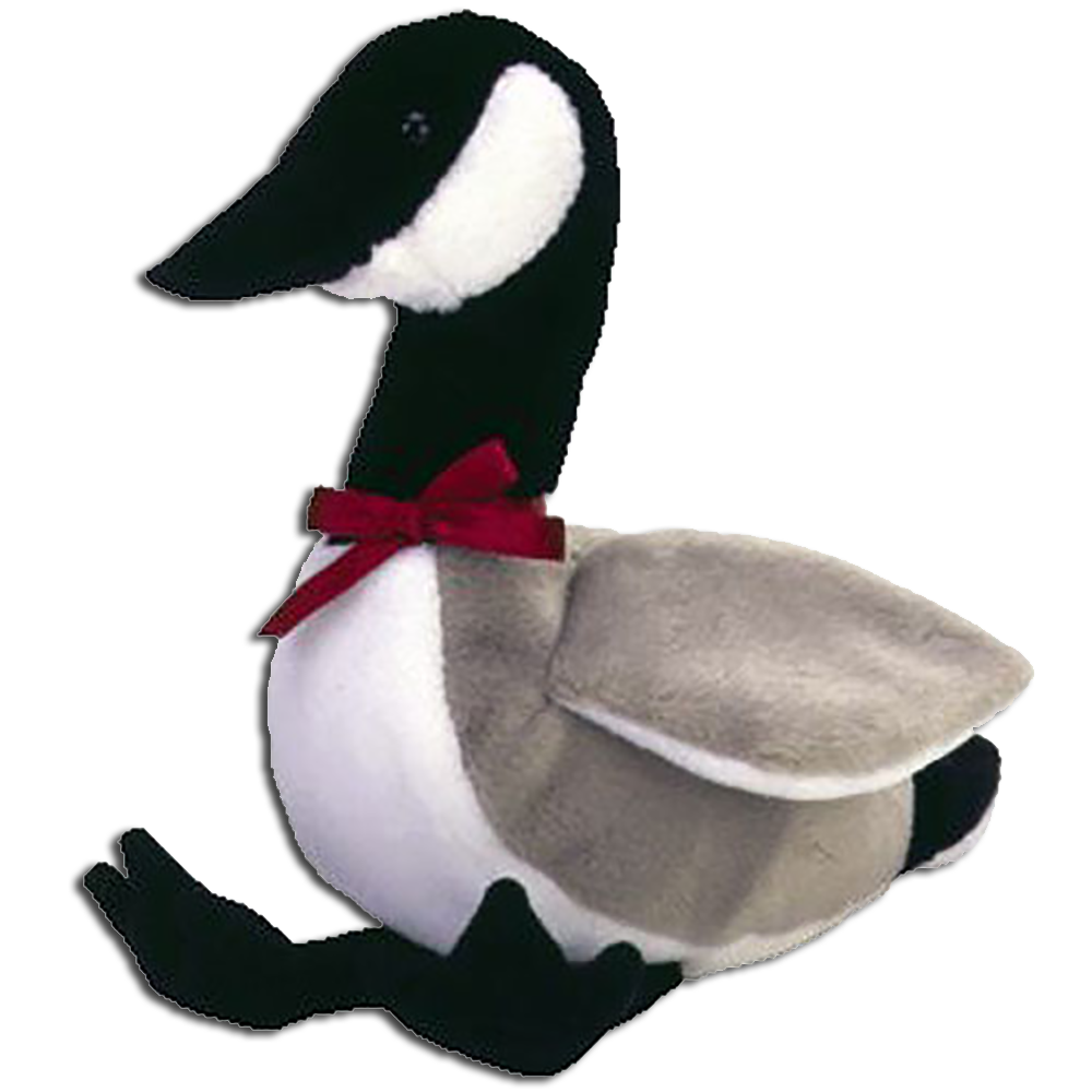 TY Beanie Babies Loosy the Canadian Goose Stuffed Animal TY Beanie Babies Loosy the Canadian Goose Stuffed Animal
- DOB 3/29/98
- introduced 9/30/98 retired 9/1/99
- Poem: "A tale has been told, Of
a goose that laid gold, But try as she
might, Loosy's eggs are just white!"