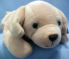 TY Beanie Babies Fetch the Golden Retriever Stuffed Animal TY Beanie Babies Fetch the Golden Retriever Stuffed Animal
- Introduced 5/30/98 retired 12/31/98
- DOB 2/4/97
- Poem: "Fetch is alert at the crack of dawn, Walking through dew drops on the lawn, Always golden, loyal and true, This little puppy is the one for you!"
