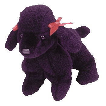 TY Beanie Babies Gigi the Black Poodle Stuffed Animal TY Beanie Babies Gigi the Black Poodle Stuffed Animal
- Introduced 5/30/98 retired 12/23/99
- DOB 4/7/97
- Poem: "Prancing and dancing all down the street, Thinking her hairdo is oh so neat, Always so careful in the wind and rain, She's a dog that is anything but plain!"