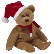 Ty Beanie Baby Teddy the 1997 Brown Holiday Bear Ty Beanie Baby Teddy the 1997 Brown Holiday Bear
- introduced 10/1/97 retired 12/31/97 birth 12/25/96
- Poem: Beanie Babies are special no doubt, All filled with love - inside and out, Wishes for fun times filled with joy, Ty's holiday teddy is a magical toy!