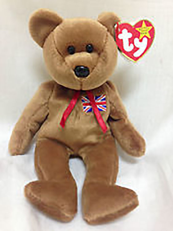 14 inch -MWMTs Stuffed Toy BRITANNIA the Bear TY Beanie Buddy UK Exclusive 