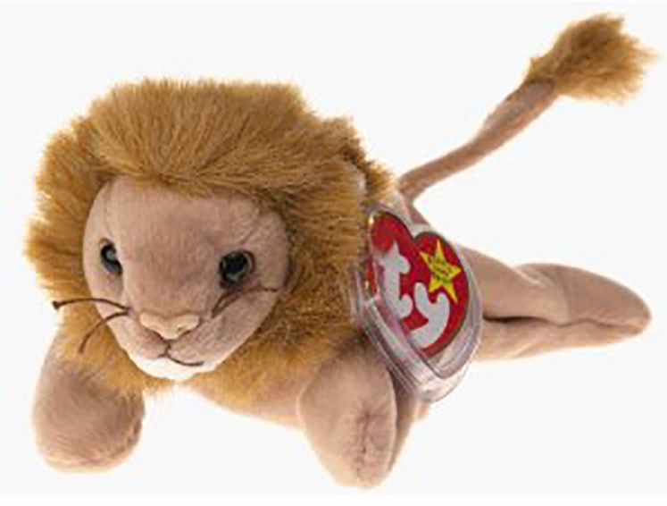 TY Beanie Babies Roary the Lion Stuffed Animal TY Beanie Babies Roary the Lion Stuffed Animal
- Introduced 5/11/97 retired 12/31/98
- DOB 2/20/96
- Poem: "Deep in the jungle they crowned him king, But being brave is not his thing, A cowardly lion some may say, He hears his roar and runs away!"
