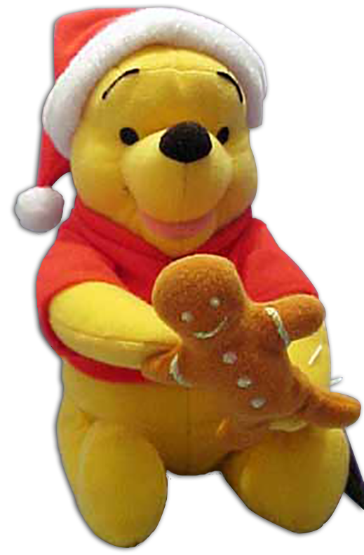 Disney's Plush Christmas Santa Pooh with Gingerbread Man Disney's Plush Christmas Santa Pooh with Gingerbread Man