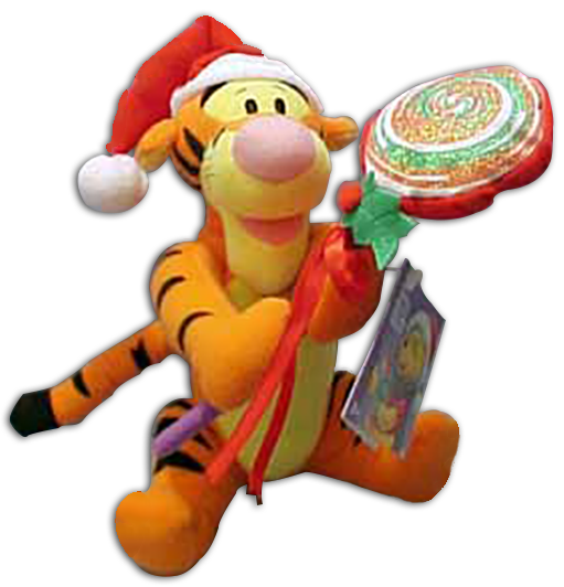 Disney's Plush Christmas Santa Tigger with Lollypop Disney's Plush Christmas Santa Tigger with Lollypop